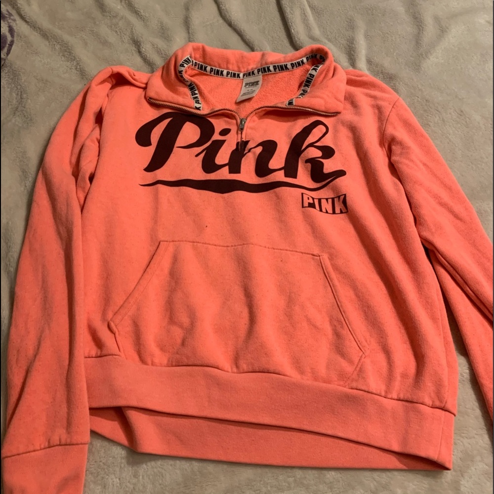 Pink half zip jacket